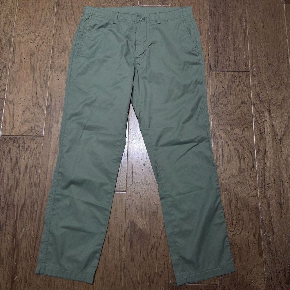 Duck Head Mens Green Harbor Performance Chino Pants 33x30 Straight Leg Stretch